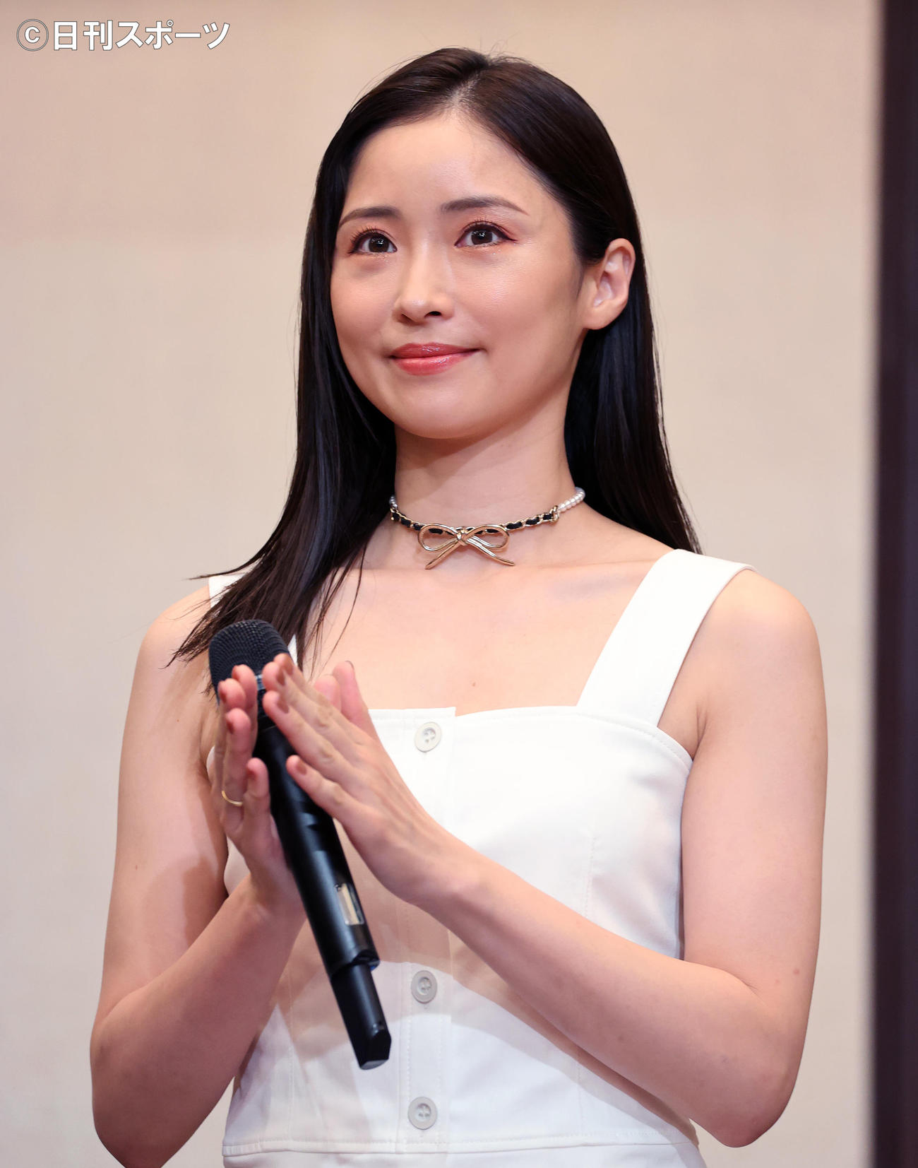 制作発表に登壇した笹本玲奈（撮影・鈴木正人）