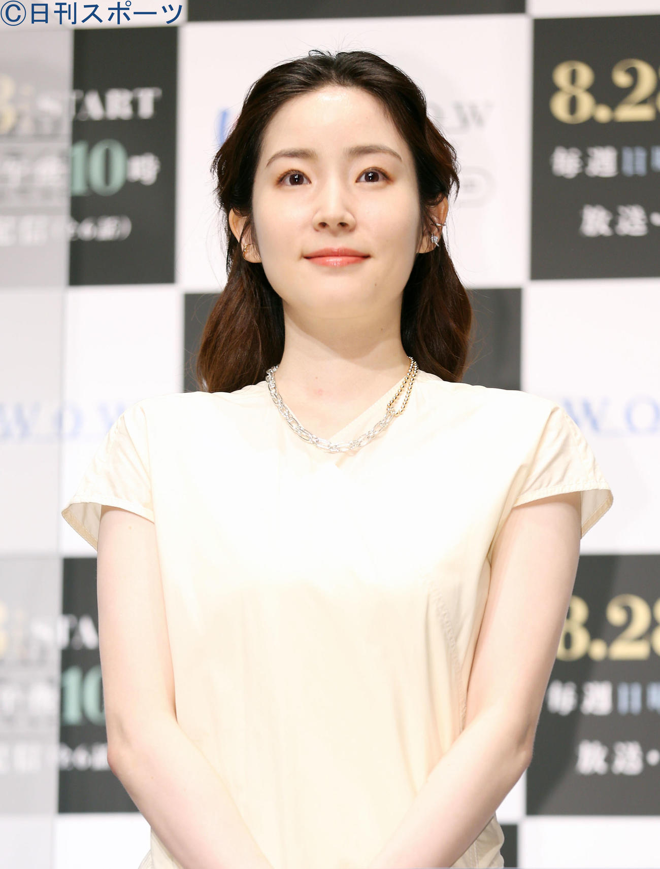 「連続ドラマW鵜頭川村事件」完成報告会に登壇した蓮佛美沙子（撮影・宮地輝）