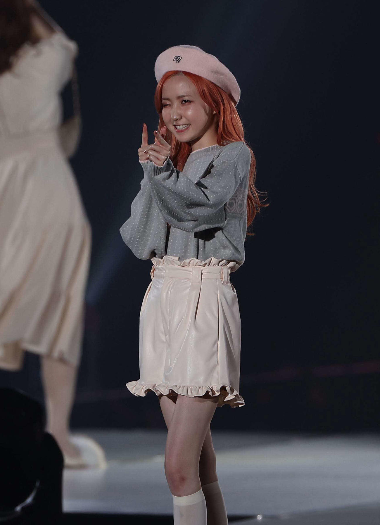 ランウェイを歩く本田仁美（撮影・上田博志）