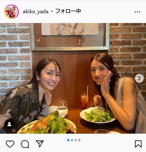 矢田亜希子のインスタグラムより
