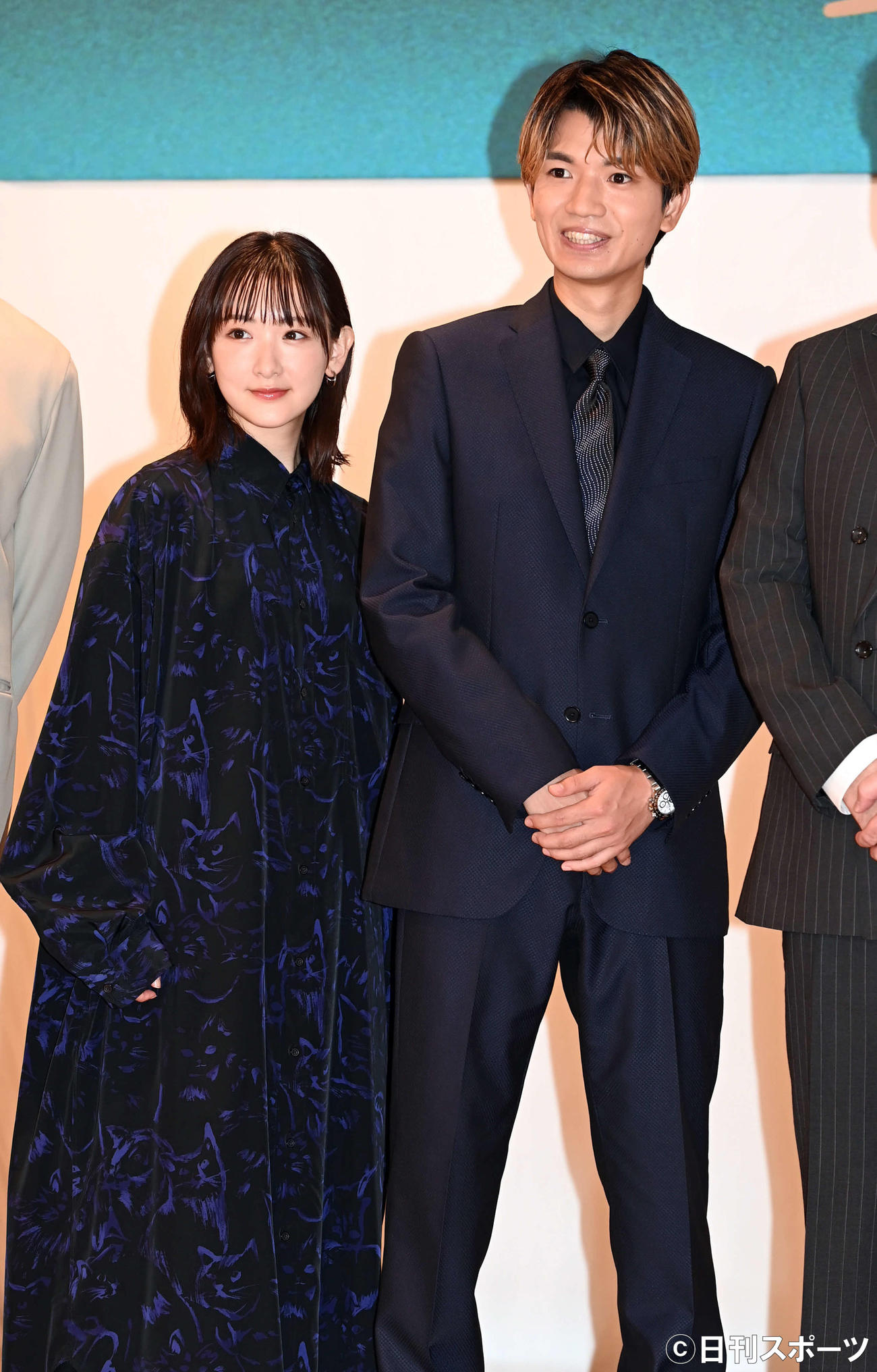 SixTONESの高地優吾（右）と相手役の生駒里奈（撮影・たえ見朱実）