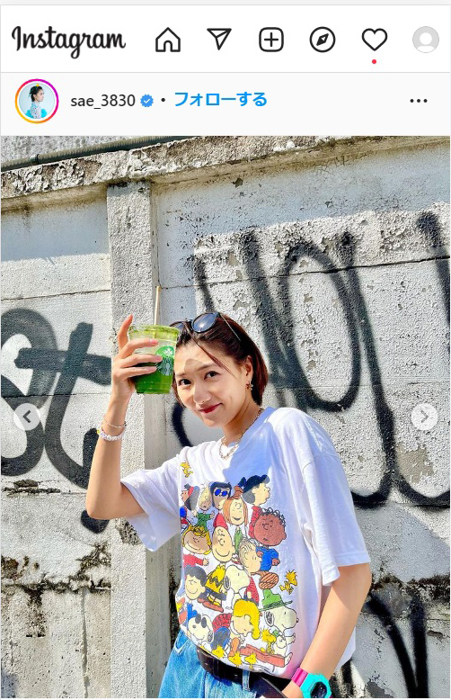 宮澤佐江インスタグラムより