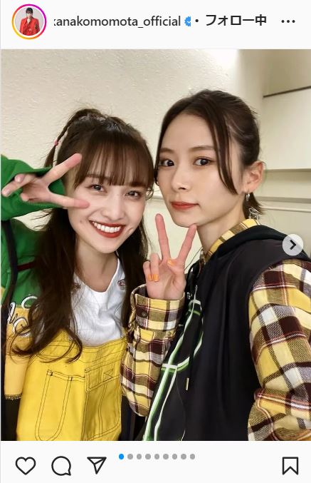 百田夏菜子のインスタグラムより