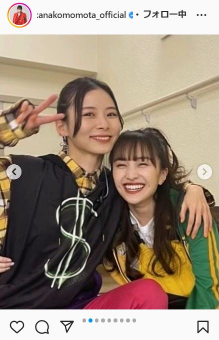 百田夏菜子のインスタグラムより