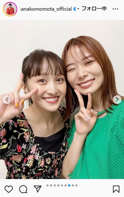 百田夏菜子のインスタグラムより
