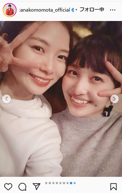 百田夏菜子のインスタグラムより