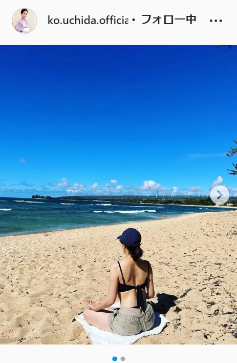 内田恭子アナのインスタグラムより