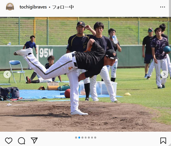 独立リーグ・BC栃木のインスタグラムより
