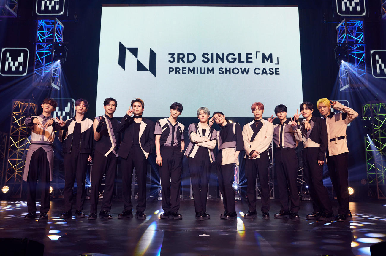 3枚目シングル「M」の発売記念イベントを行ったINI（C）LAPONE ENTERTAINMENT