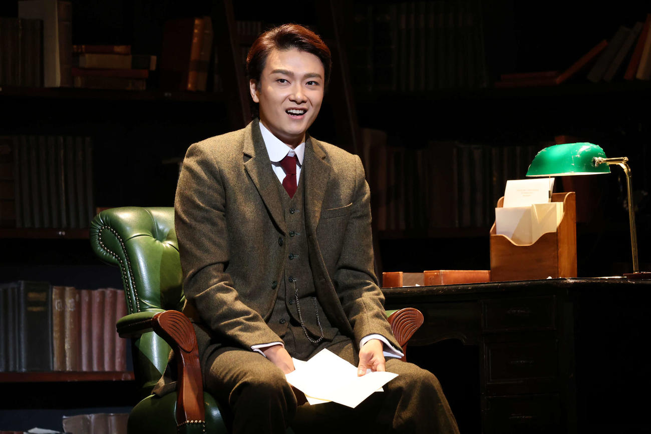ミュージカル「ダディ・ロング・レッグズ」の公開通し稽古を行った井上芳雄（東宝演劇部提供）