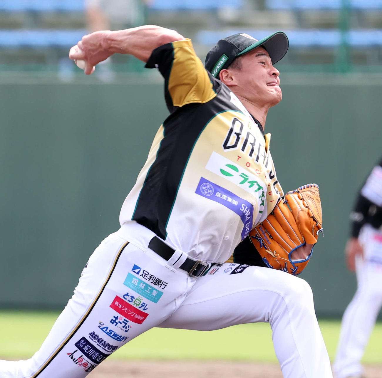 BC栃木対埼玉武蔵　力投するBC栃木先発のティモンディ高岸宏行（撮影・浅見桂子）