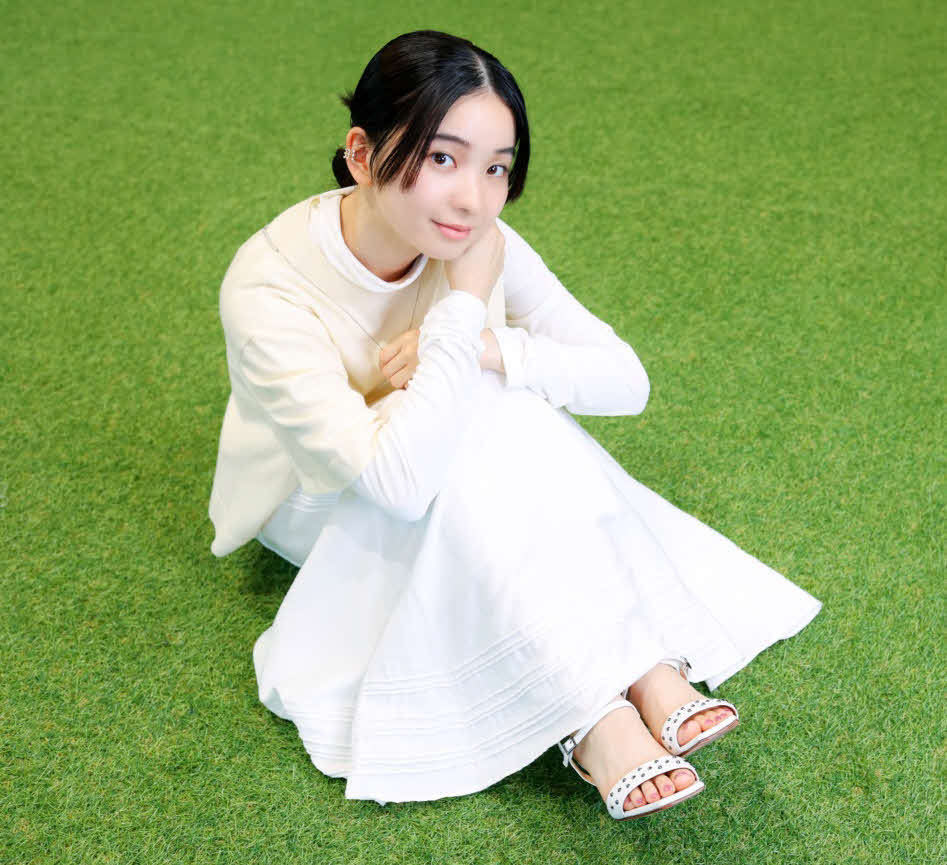 取材に応じた福地桃子（撮影・河田真司）
