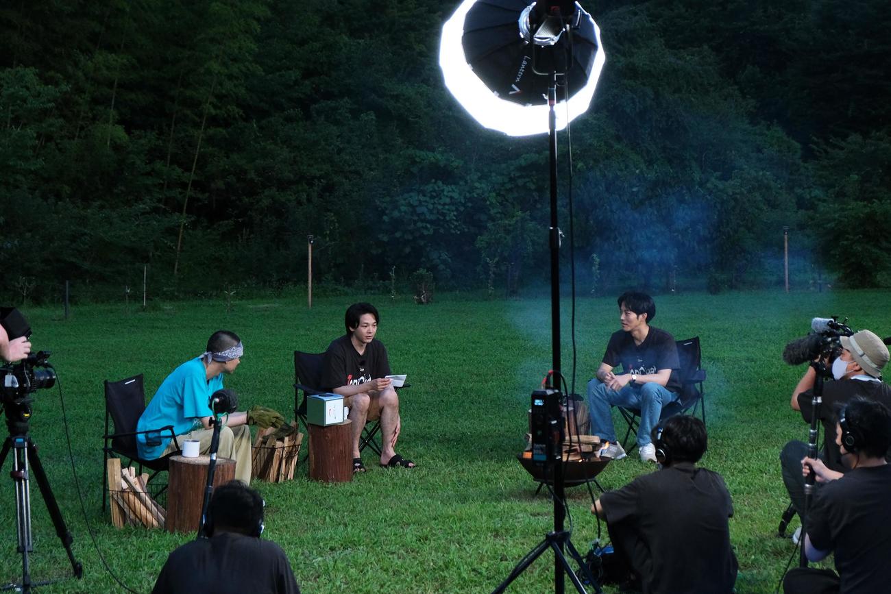 トップコートの配信イベントに参加した（左から）菅田将暉、中村倫也、松坂桃李