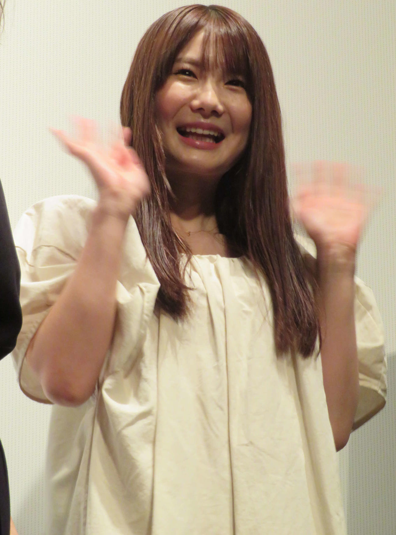 短編映画「ほどけそうな、息」完成披露上映イベントに登壇した小野花梨（撮影・村上幸将）