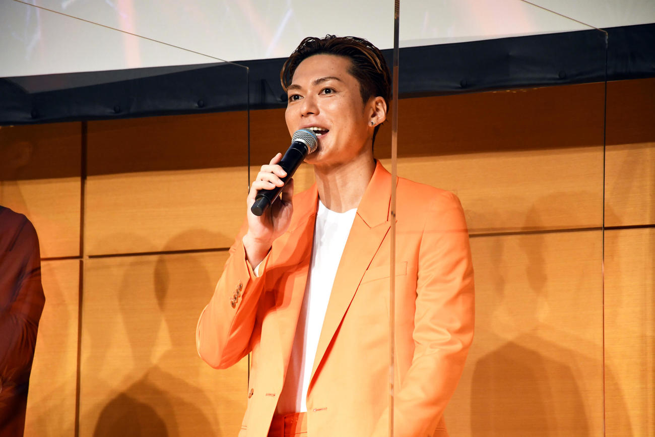 アリーナツアー「RED PHOENIX」DVD＆ブルーレイ発売記念プレミア上映会に出席したEXILE SHOKICHI（撮影・大友陽平）