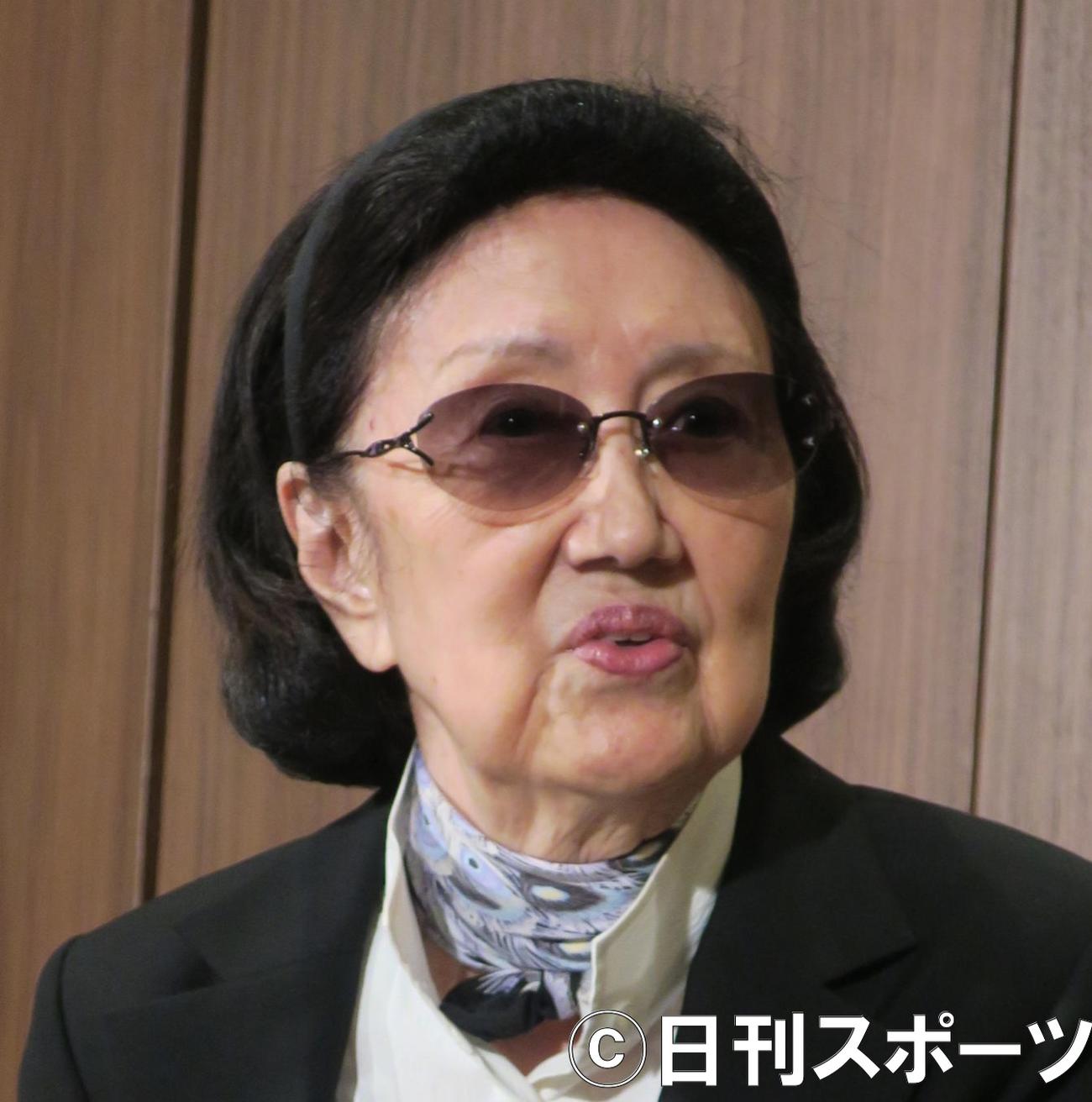 森英恵さん（17年９月撮影）