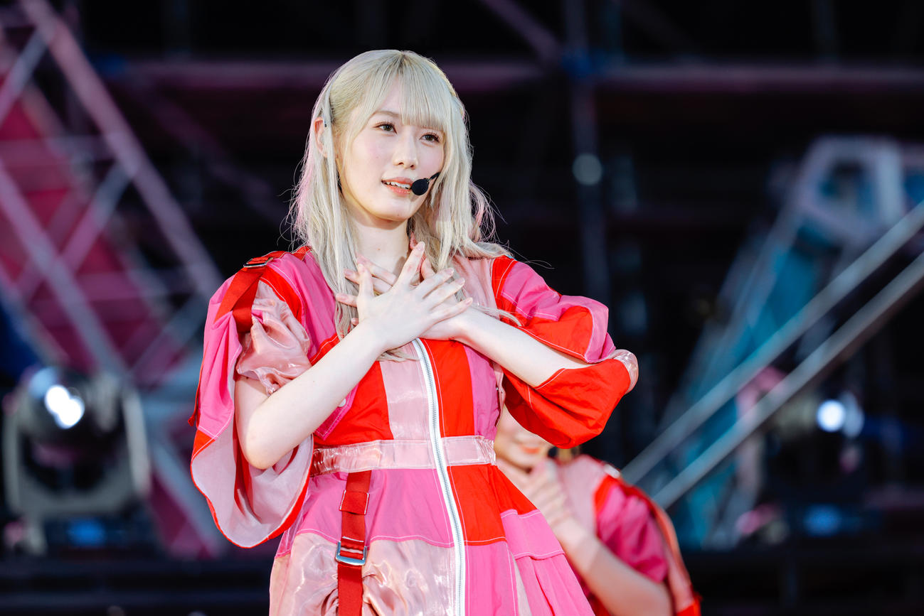 野外ライブ「W－KEYAKI FES．　2022」を開催した櫻坂46（撮影・上山陽介氏）