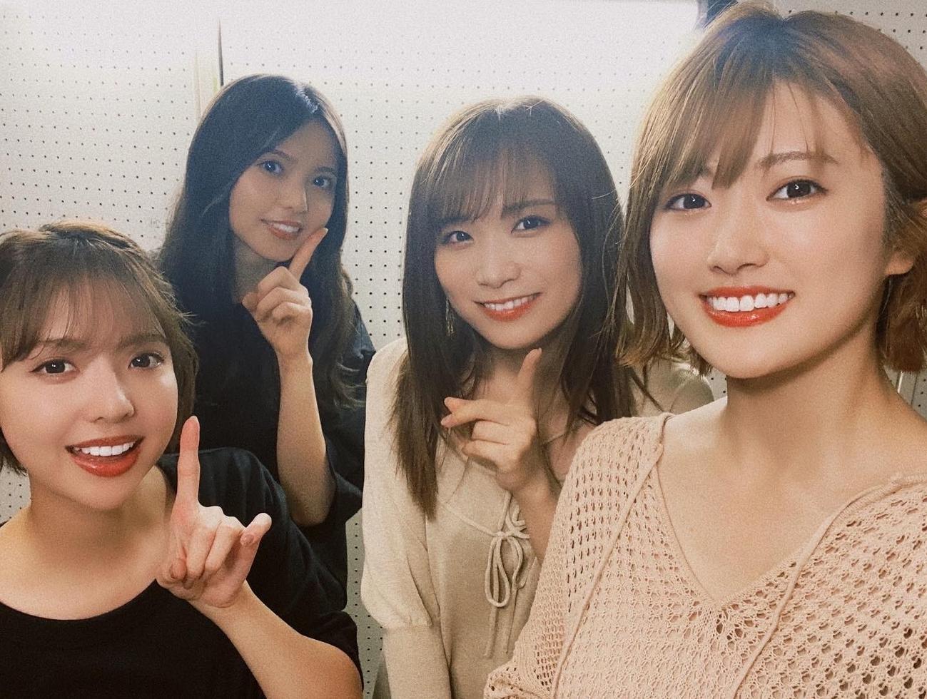 乃木坂46の1期生。左から和田まあや、齋藤飛鳥、秋元真夏、樋口日奈。樋口日奈インスタグラムより