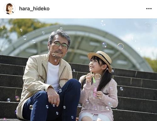 原日出子がインスタグラムでアップした、渡辺裕之さん出演のテレビ朝日系「遺留捜査」の1コマ（原日出子のインスタグラムより）