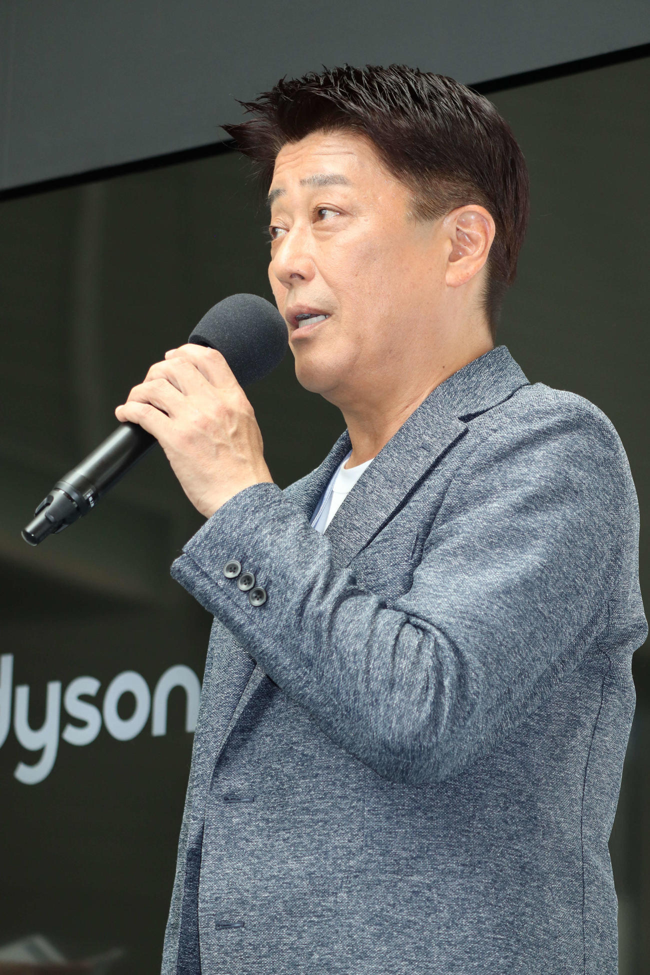 Dyson掃除機カテゴリー新製品発表会に出席した坂上忍（撮影・加藤理沙）