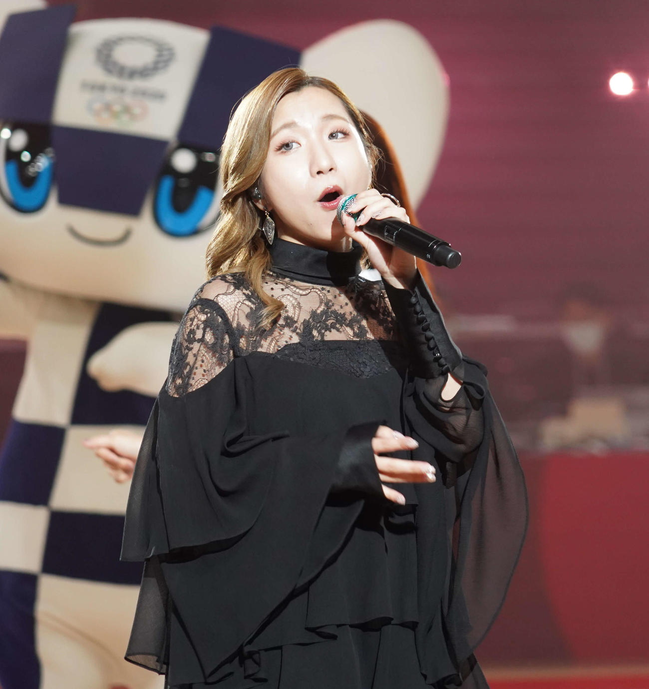 東京2020パラリンピック1周年記念イベントに出席したLittle Glee MonsterのMAYU（撮影・佐藤成）