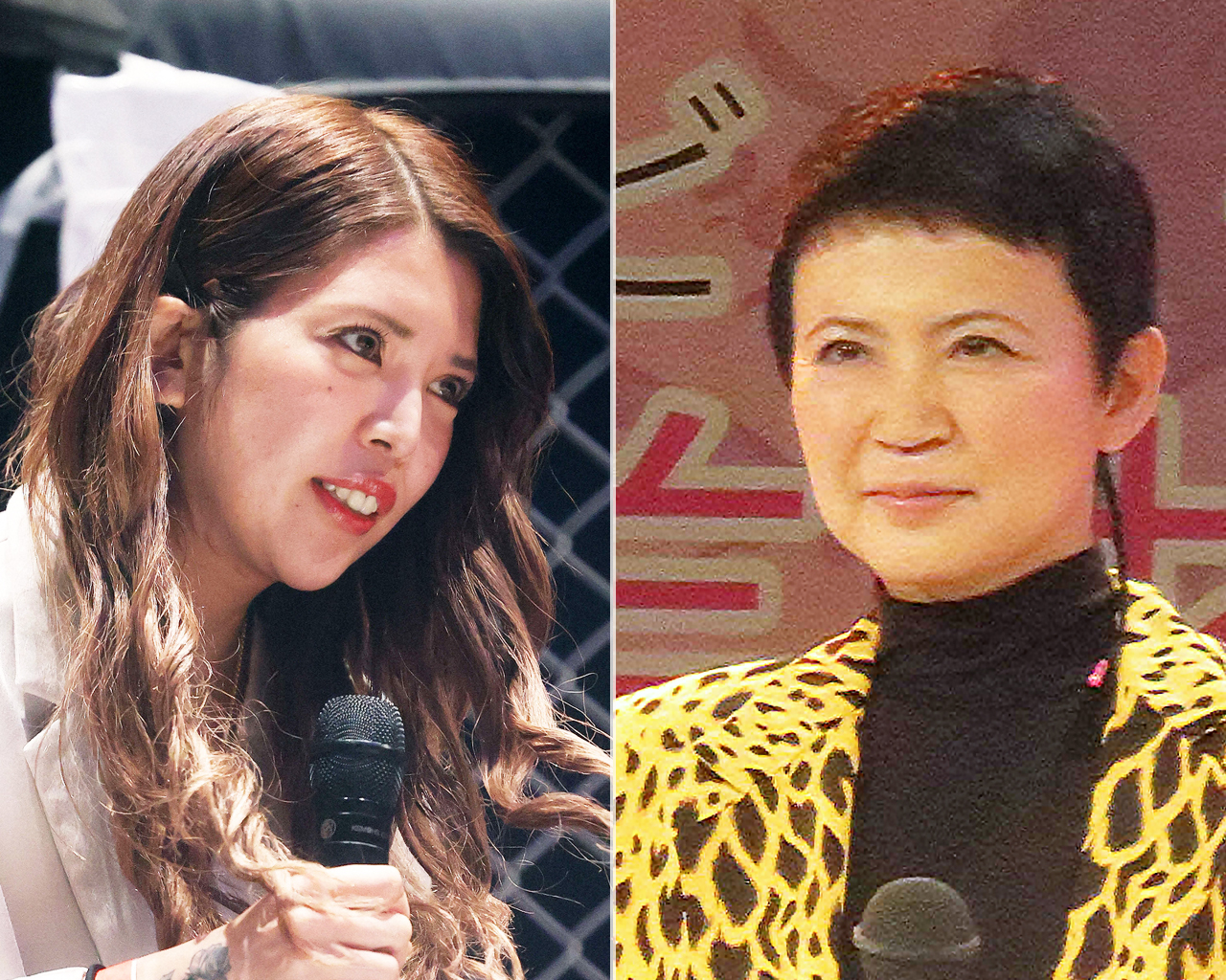 坂口杏里さん（左）と家田荘子氏