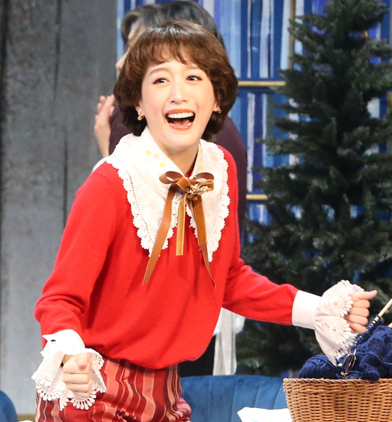 舞台「8人の女たち」の公開ゲネプロでカトリーヌ役を演じる花乃まりあ（撮影・藤塚大輔）