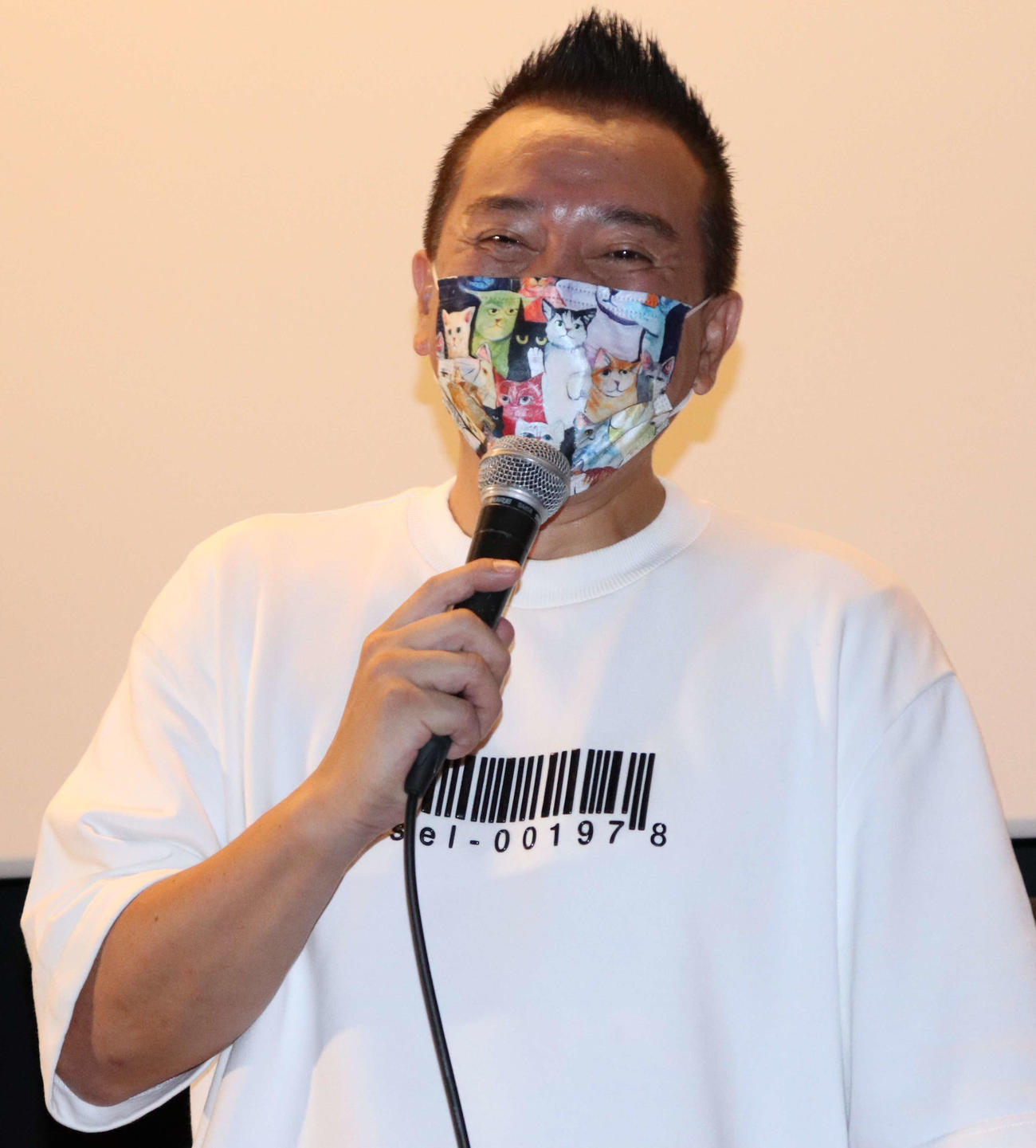映画「でくの空」公開記念舞台あいさつで笑顔を見せる林家たい平（撮影・加藤理沙）