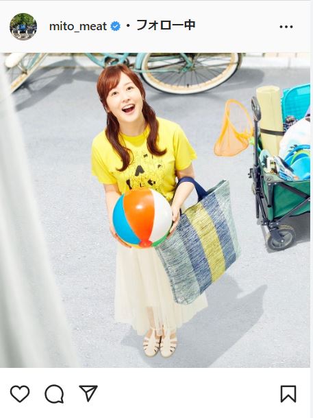 水卜麻美アナウンサーのインスタグラムより