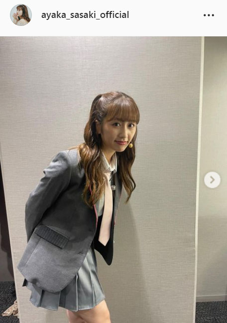佐々木彩夏のインスタグラムより