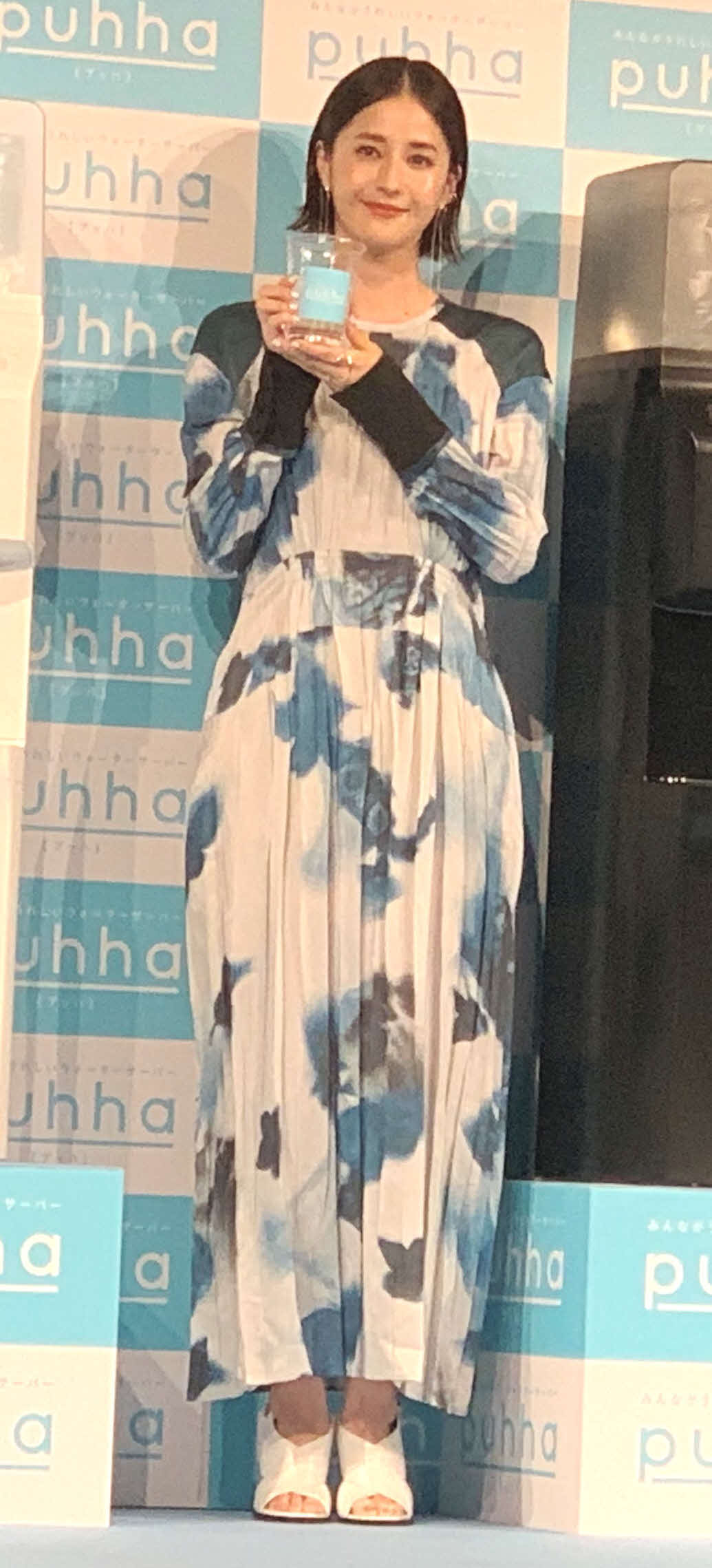 ビックカメラグループのウォーターサーバー事業参入会見に出席した松本若菜（撮影・松尾幸之介）