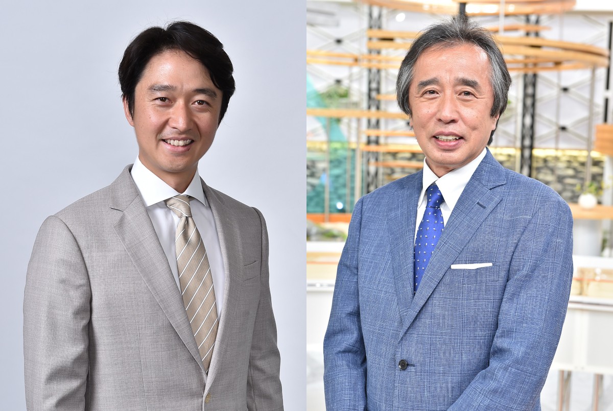 10月1日からTBS系報道番組「報道特集」でMCを務める村瀬健介氏（左）と特任キャスターに就任した金平茂紀氏（C）TBS