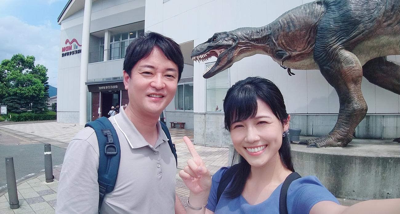 カンテレの林弘典アナウンサー（左）、中島めぐみアナウンサー（カンテレ提供）