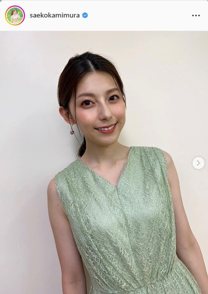 TBS上村彩子アナウンサーのインスタグラムより