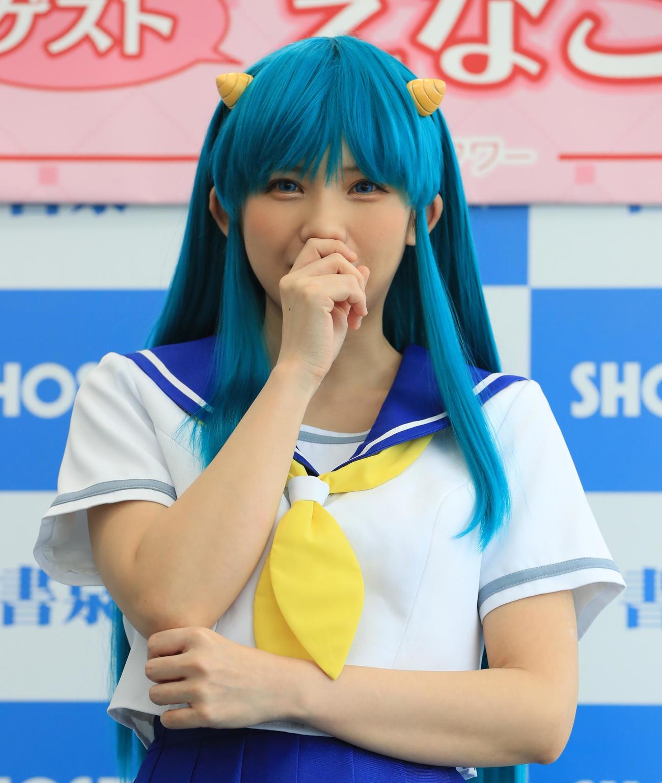 コスプレ写真集「こすみっくわーるど」発売記念イベントに登壇したえなこ（撮影・藤塚大輔）