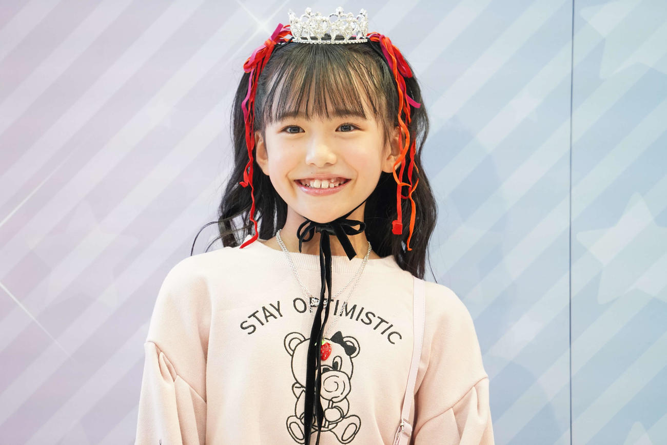 「ちゃおガール2022☆オーディション」でグランプリに輝いた、さわかさん（撮影・佐藤勝亮）