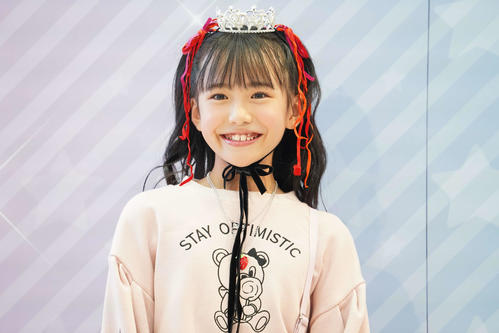 「ちゃおガール2022☆オーディション」でグランプリに輝いた、さわかさん（撮影・佐藤勝亮）