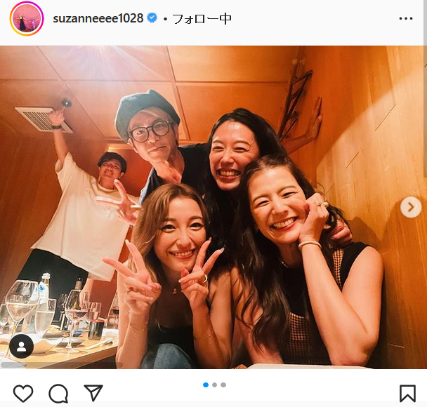 スザンヌのインスタグラムより