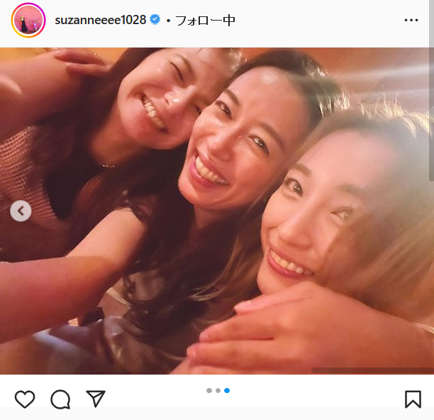 スザンヌのインスタグラムより