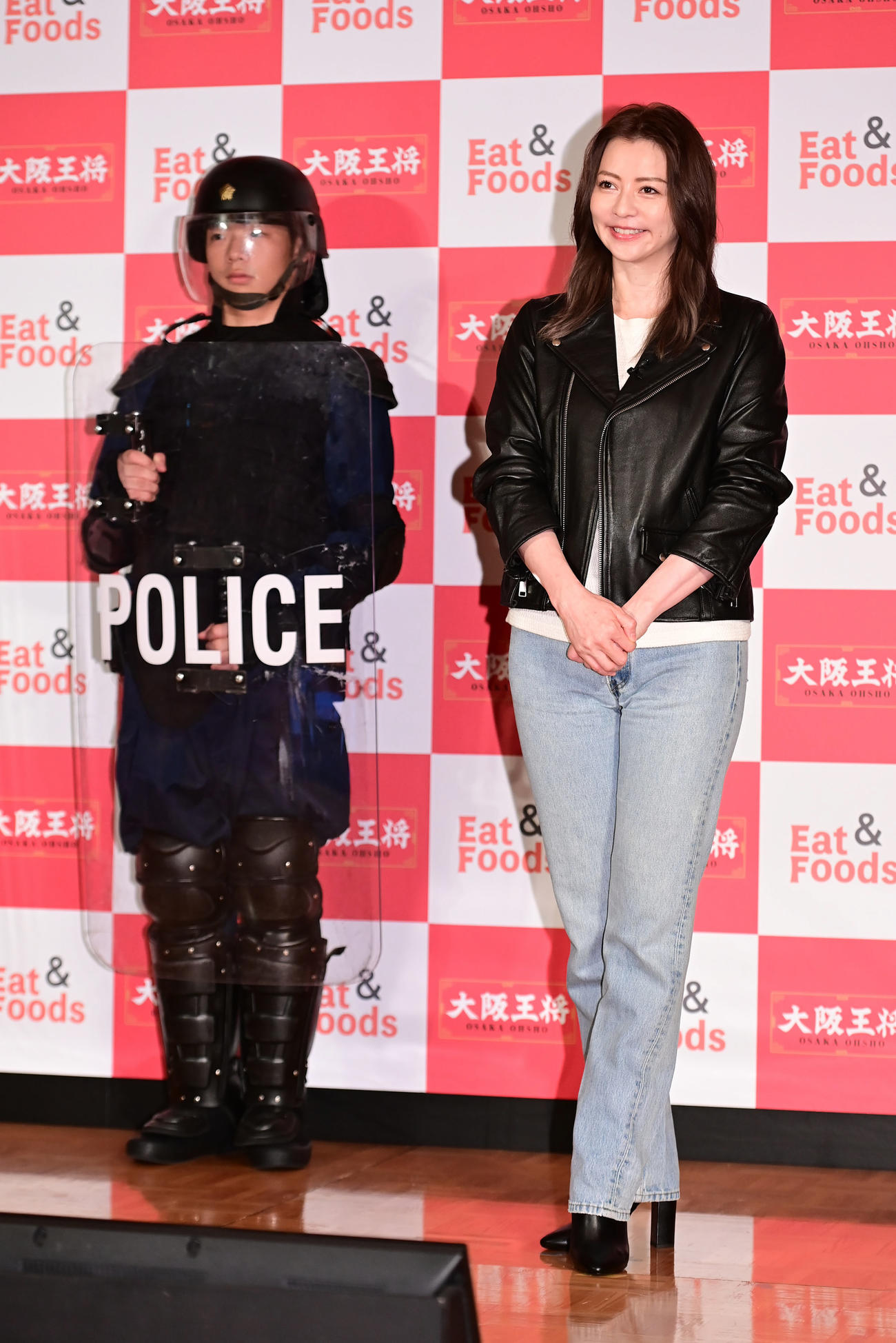 大阪王将新商品＆新CM発表イベントに臨むイメージキャラクターの香里奈（撮影・小沢裕）