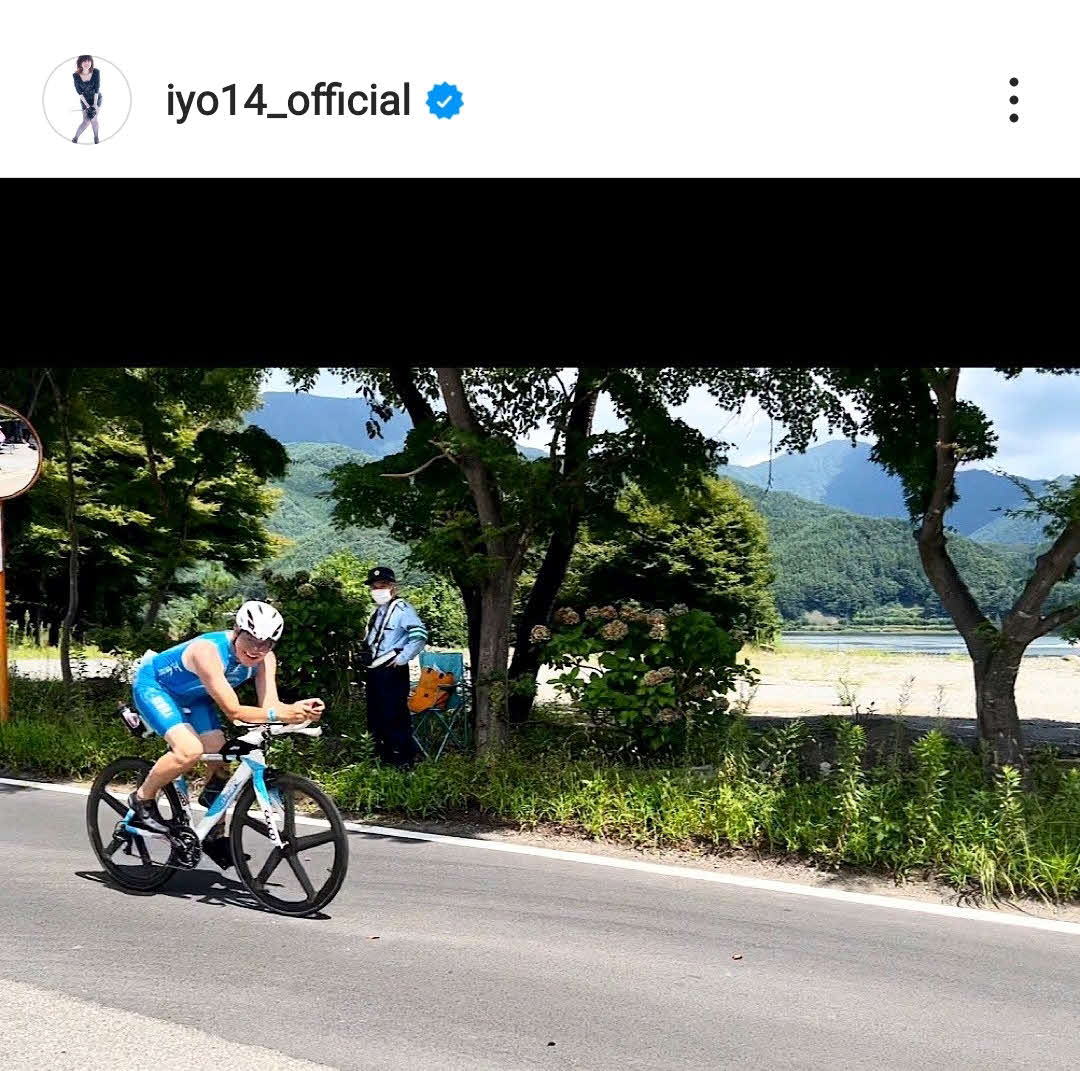 ヒロミはトライアスロン大会に出場（松本伊代インスタグラムより）