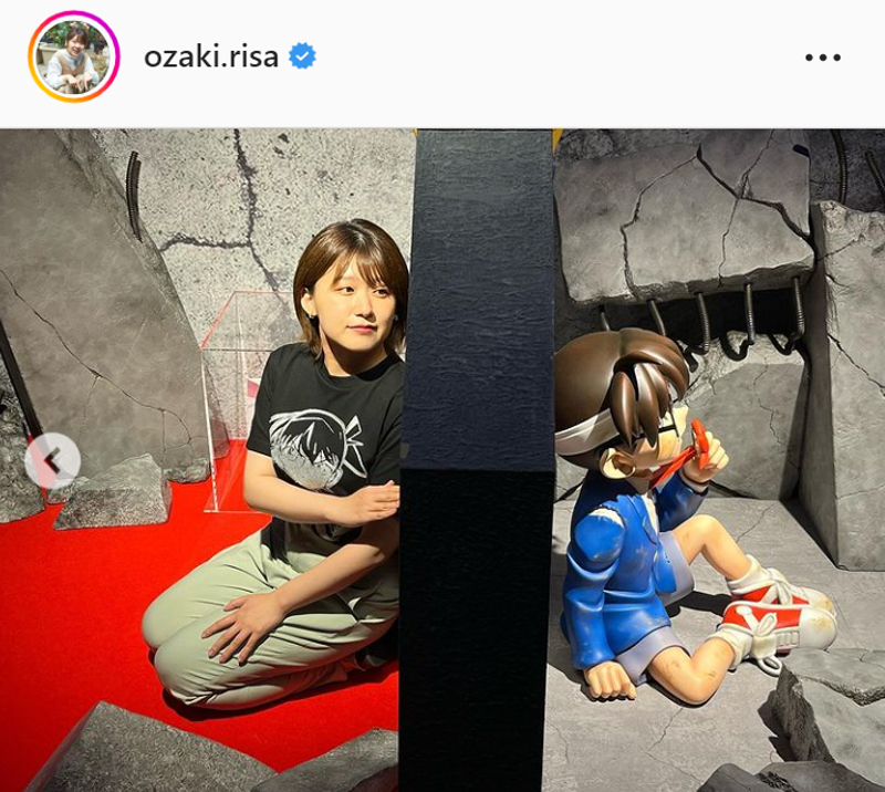 尾崎里紗アナのインスタグラムより