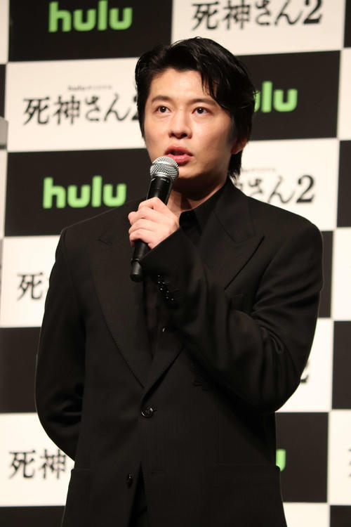 動画配信サービスHuluのオリジナルドラマ「死神さん2」配信記念イベントに登壇した田中圭（撮影・加藤理沙）