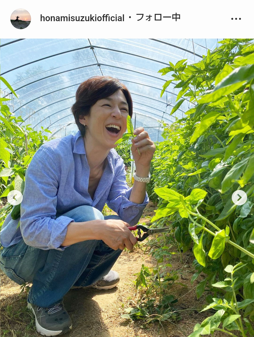 鈴木保奈美のインスタグラムより