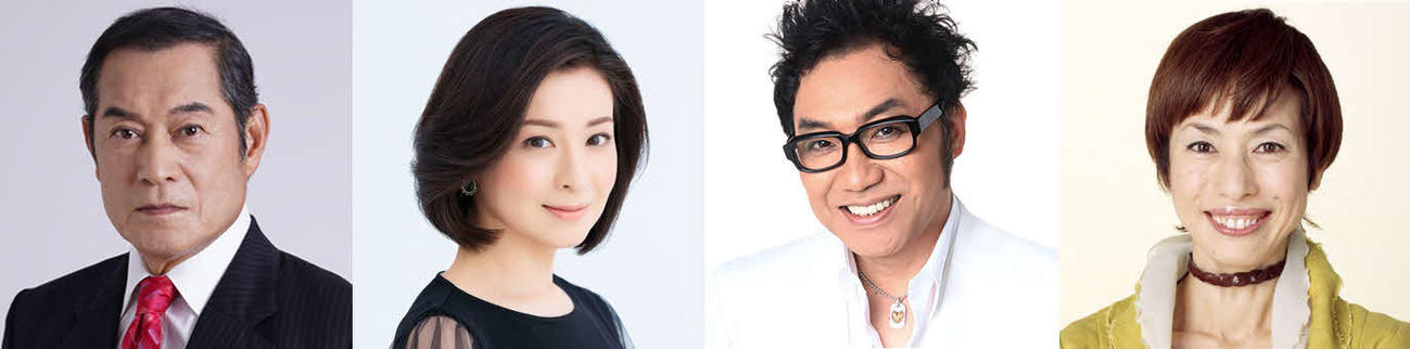 来年3月の東京・明治座公演に出演する、左から松平健、檀れい、コロッケ、久本雅美