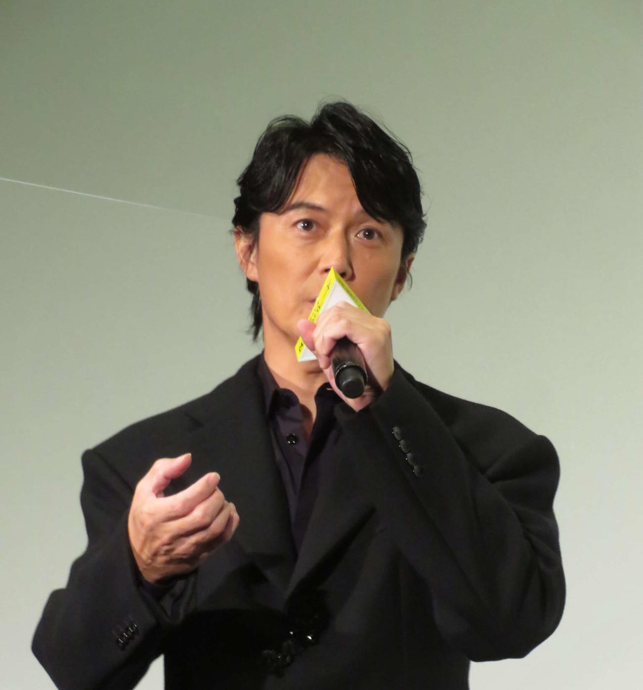 映画「沈黙のパレード」初日舞台あいさつに登壇した福山雅治（撮影・村上幸将）