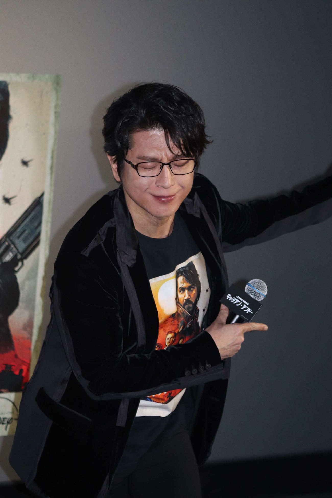 「キャシアン・アンドー」配信記念「ローグ・ワン／スター・ウォーズ・ストーリー」IMAX上映スペシャルトークイベントであいさつをする及川光博（撮影・加藤理沙）