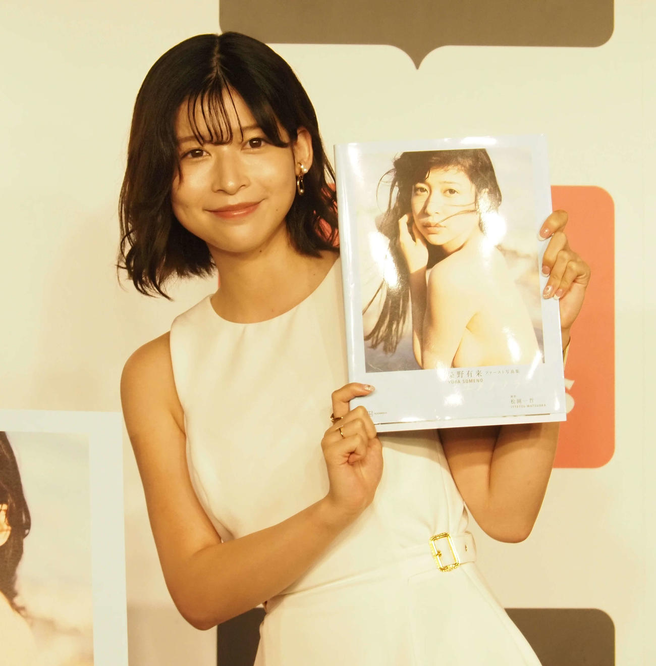 ファースト写真集「ユメノソラ」発売記念イベントを開催した染野有来（撮影・遠藤尚子）