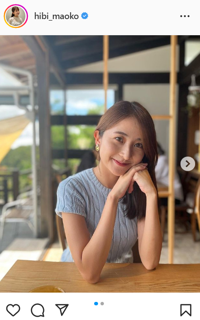 日比麻音子アナウンサーのインスタグラムより