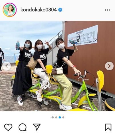 TBSの近藤夏子アナウンサーのインスタグラムより